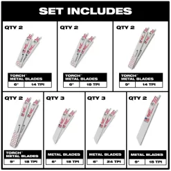 Milwaukee 2520-21XC-49-22-1110-49-22-1216 M12 FUEL 12V Lithium-Ion Brushless Cordless HACKZALL Kit