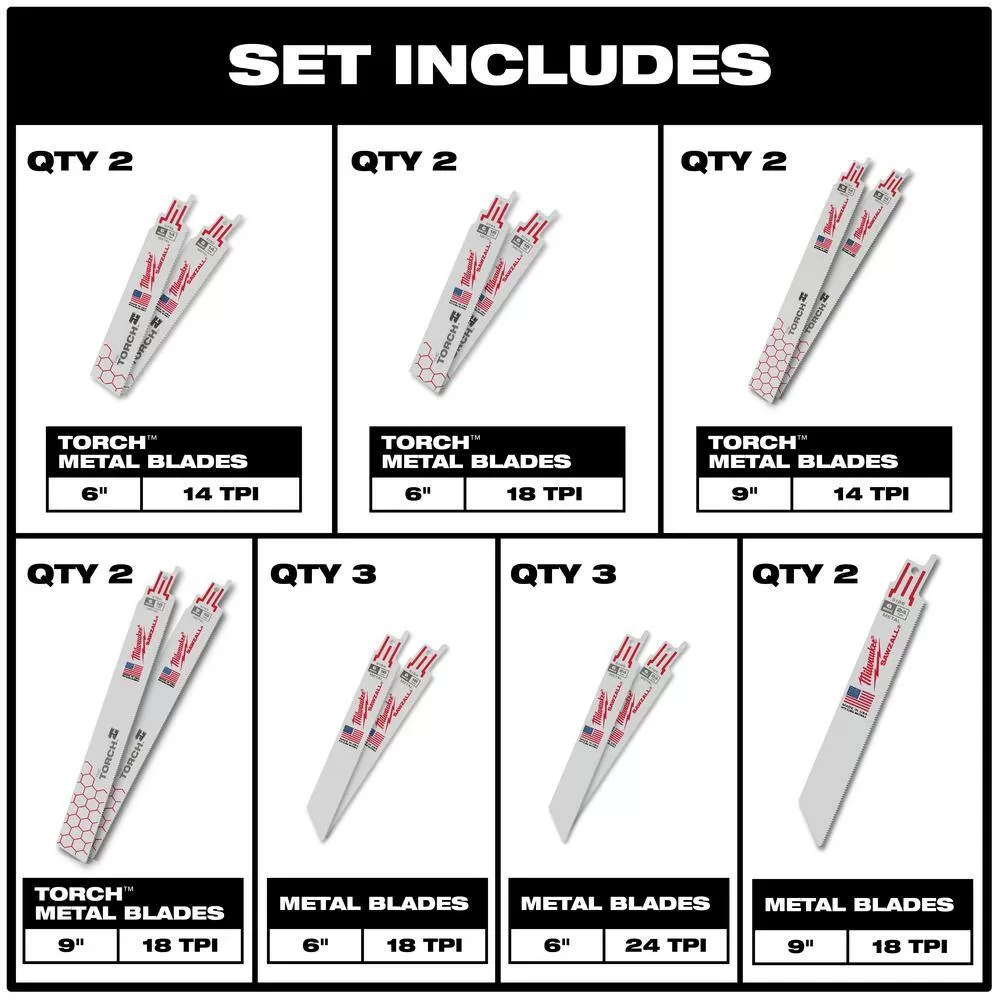 Milwaukee 2520-21XC-49-22-1110-49-22-1216 M12 FUEL 12V Lithium-Ion Brushless Cordless HACKZALL Kit