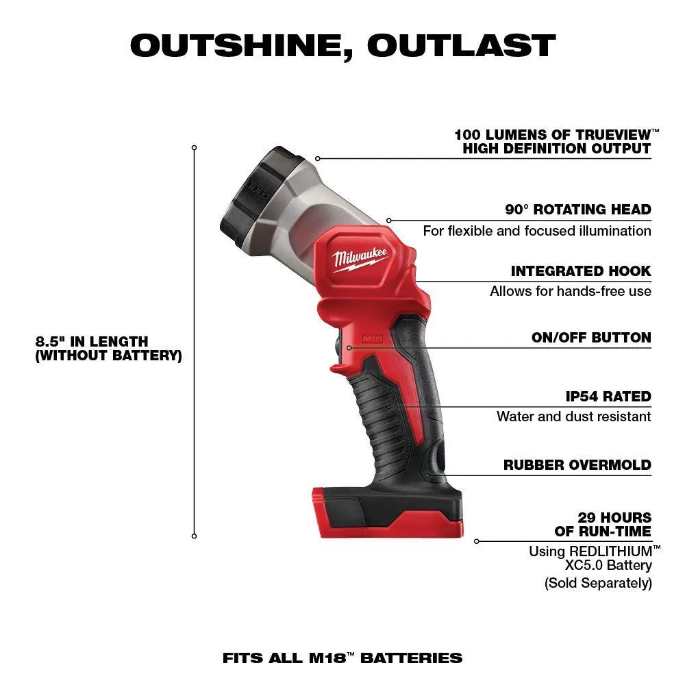 Milwaukee 2695-24 M18 18V Lithium-Ion Cordless Combo Tool Kit (4-Tool) w/(2) 3.0Ah Batteries, (1) Charger, (1) Tool Bag