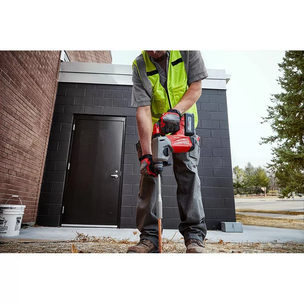 Milwaukee 2912-20-2729-20 M18 FUEL 18V Lithium-Ion Brushless Cordless 1 in. SDS-Plus Rotary Hammer with Deep Cut Bandsaw (2-Tool)