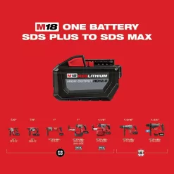 Milwaukee 2912-20-2829-20 M18 FUEL 18V Lithium-Ion Brushless Cordless 1 in. SDS-Plus Rotary Hammer with Compact Bandsaw (2-Tool)