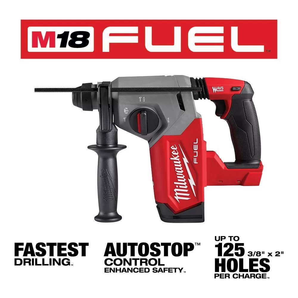 Milwaukee 2912-20-2829-20 M18 FUEL 18V Lithium-Ion Brushless Cordless 1 in. SDS-Plus Rotary Hammer with Compact Bandsaw (2-Tool)