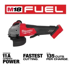 Milwaukee 2912-20-2880-20 M18 FUEL 18V Lithium-Ion Brushless Cordless 1 in. SDS-Plus Rotary Hammer with 4-1/2 in./5 in. Grinder (2-Tool)