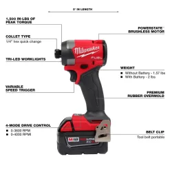 Milwaukee 3697-22-2821-20 M18 FUEL 18-V Lithium-Ion Brushless Cordless Hammer Drill and Impact Driver Combo Kit (2-Tool) with Reciprocating Saw