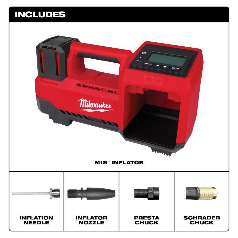 Milwaukee 3697-22-2848-20 M18 FUEL 18-Volt Lithium-Ion Brushless Cordless Hammer Drill and Impact Driver Combo Kit (2-Tool) with Inflator