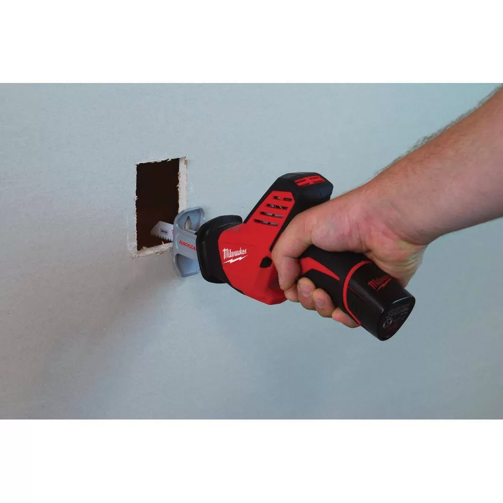 Milwaukee 2420-21-48-11-2411 M12 12V Lithium-Ion Cordless Hackzall Reciprocating Saw Kit with Free M12 Compact Battery (2-Pack)