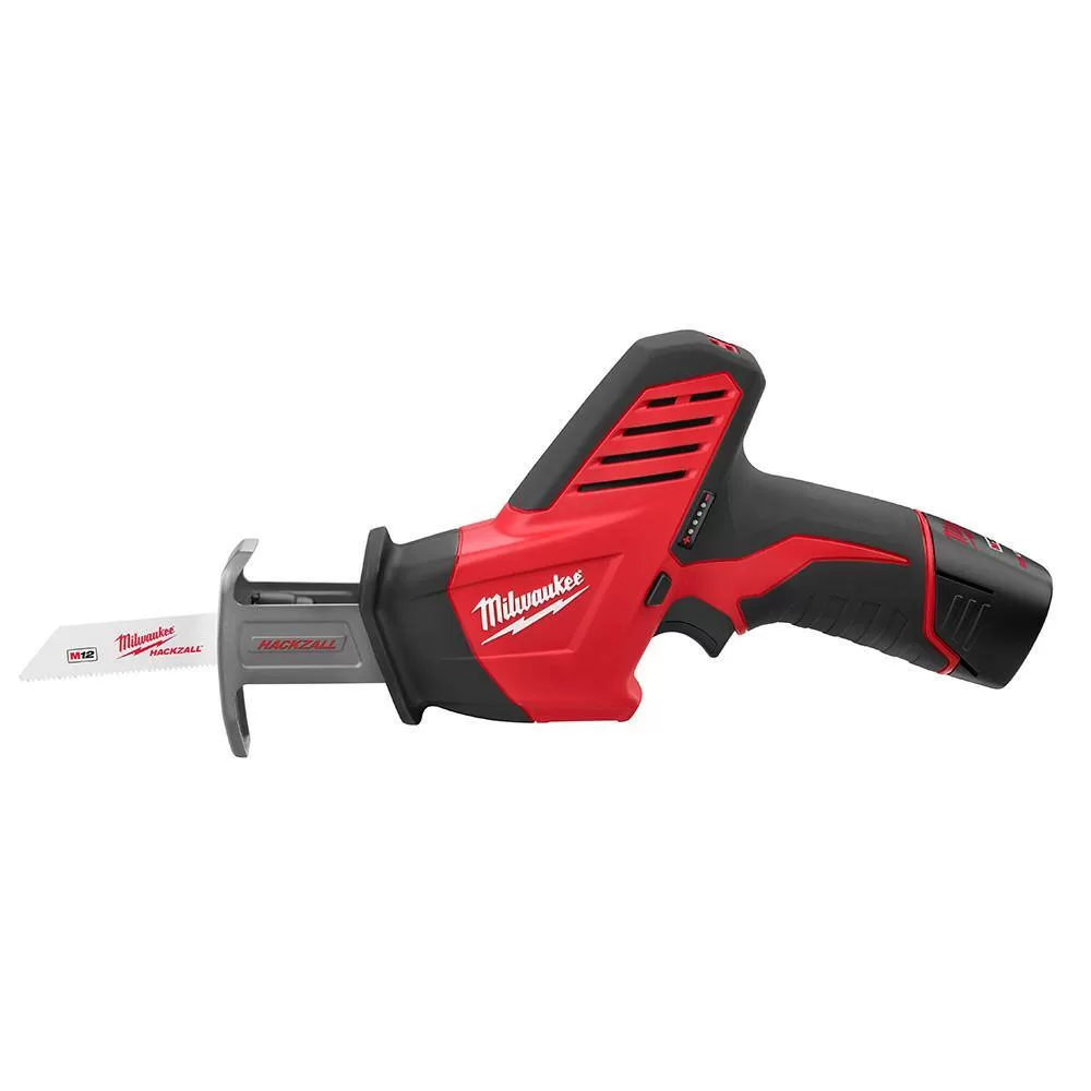Milwaukee 2420-21-48-11-2411 M12 12V Lithium-Ion Cordless Hackzall Reciprocating Saw Kit with Free M12 Compact Battery (2-Pack)