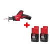 Milwaukee 2420-21-48-11-2411 M12 12V Lithium-Ion Cordless Hackzall Reciprocating Saw Kit with Free M12 Compact Battery (2-Pack)