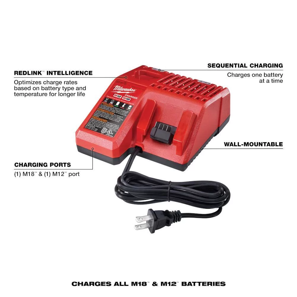 Milwaukee 48-59-1850-2625-20 M18 18V Lithium-Ion Cordless Hackzall Reciprocating Saw with M18 Starter Kit One 5.0Ah Battery and Charger
