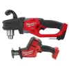 Milwaukee 2807-20-2719-20 M18 FUEL GEN II 18-Volt Lithium-Ion Brushless Cordless 1/2 in. Hole Hawg Right Angle Drill with M18 FUEL Hackzall