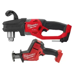 Milwaukee 2807-20-2719-20 M18 FUEL GEN II 18-Volt Lithium-Ion Brushless Cordless 1/2 in. Hole Hawg Right Angle Drill with M18 FUEL Hackzall