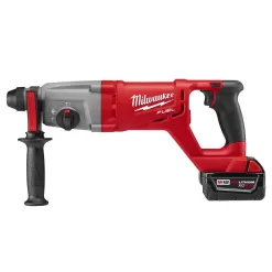 Milwaukee 2713-22 M18 FUEL 18V Lithium-Ion Brushless Cordless 1 in. SDS-Plus D-Handle Rotary Hammer Kit w/ Two 5.0Ah Batteries & Case