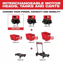 Milwaukee 0911-20 M18 FUEL Wet/Dry Vacuum Cordless Motor Head for Milwaukee Wet/Dry Shop Vacuums