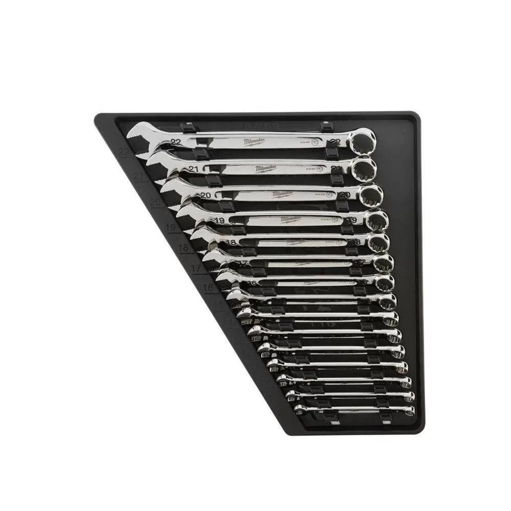 Milwaukee 48-22-9515 Combination Metric Wrench Mechanics Tool Set (15-Piece)