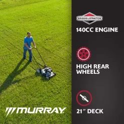 Murray MNA152702 Walk Behind Gas Push Lawn Mower 140 cc Briggs and Stratton w/ Height Adjustment
