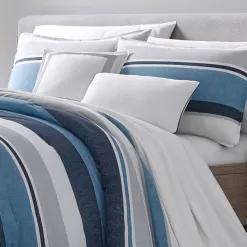 Nautica Westport 5-Piece Navy Blue Cotton Striped King Comforter Bonus Set
