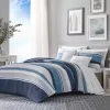 Nautica Westport 5-Piece Navy Blue Cotton Striped King Comforter Bonus Set