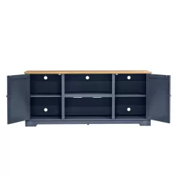 Festival 70 in. Navy Wood TV Stand for TVs up to 78 in.