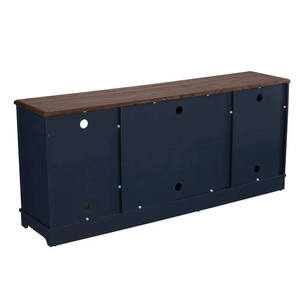 FESTIVO 70 in. Navy TV Stand for TVs Upto 78 in.