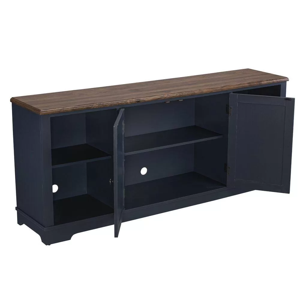 FESTIVO 70 in. Navy TV Stand for TVs Upto 78 in.