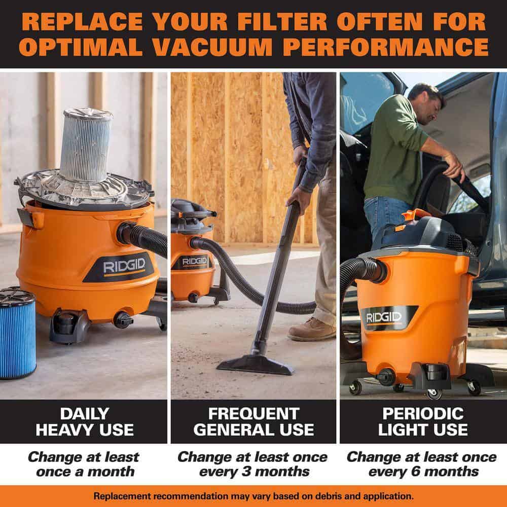 RIDGID HD1600 16 Gallon 6.5 Peak HP NXT Wet/Dry Shop Vacuum - Image 9