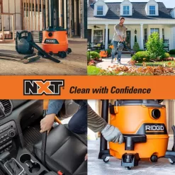 RIDGID HD1600C 16 Gallon 6.5 Peak HP NXT Wet/Dry Shop Vacuum with Detachable Blower, Filter, Hose, Accessories and Car Cleaning Kit