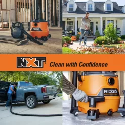 RIDGID HD1600D 16 Gallon 6.5 Peak HP NXT Wet/Dry Shop Vacuum with Detachable Blower, Filter, 7 ft Hose, 20 ft Hose and Accessories