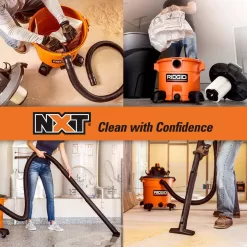 RIDGID HD1640A 16 Gallon 5.0 Peak HP NXT Wet/Dry Shop Vacuum with Two Filters, 2pk Dust Bags, Hose, Diffuser and Three Accessories