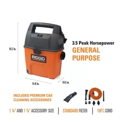 RIDGID 3.5 Peak HP Wet/Dry Shop Vacuum