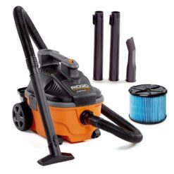 RIDGID WD4070 4 Gallon 5.0-Peak HP Portable Wet/Dry Shop Vacuum with Fine Dust Filter, Hose and Accessories
