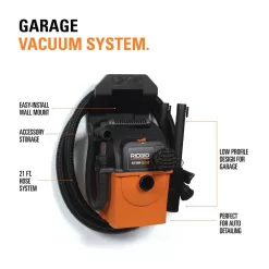 RIDGID WD5500B 5 Gal. 5.0 Peak HP Portable Wall-Mountable Wet/Dry Shop Vacuum with LED Lighted Car Nozzle and Premium Car Cleaning Kit