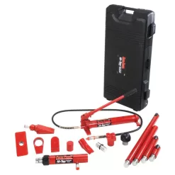 Porto-Power B65115 10-Ton Hydraulic Body Repair Kit in Black/Red (19-Piece)