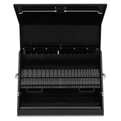 Montezuma LA400B 31 in. W x 20 in. D Portable Triangle Top Tool Chest for Sockets, Wrenches and Screwdrivers in Black Powder Coat