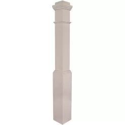 EVERMARK 4091X-055-HD00L Stair Parts 4091 55 in. x 6-1/4 in. Primed White Hollow Core Box Newel Post