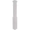 EVERMARK 4093X-055-HD00L Stair Parts 4093 55 in. x 6-1/4 in. Primed White Flat Panel Hollow Core Box Newel Post