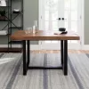 Welwick Designs 52 in. Reclaimed Barnwood Distressed Solid Wood Dining Table