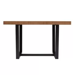 Welwick Designs 52 in. Reclaimed Barnwood Distressed Solid Wood Dining Table