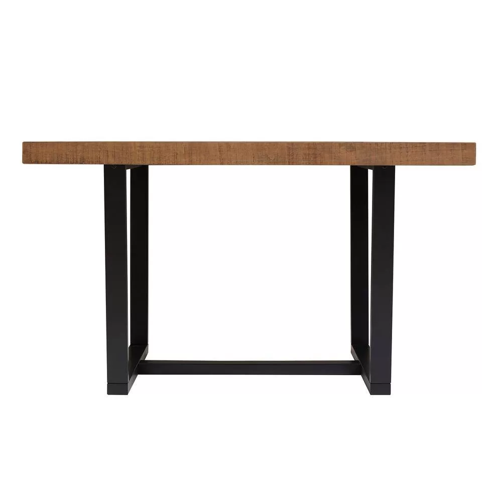 Welwick Designs 52 in. Reclaimed Barnwood Distressed Solid Wood Dining Table