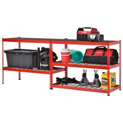 Husky MR482478W5-R 5-Tier Heavy Duty Steel Garage Storage Shelving Unit in Red (48 in. W x 78 in. H x 24 in. D)