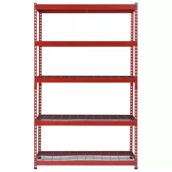 Husky MR482478W5-R 5-Tier Heavy Duty Steel Garage Storage Shelving Unit in Red (48 in. W x 78 in. H x 24 in. D)