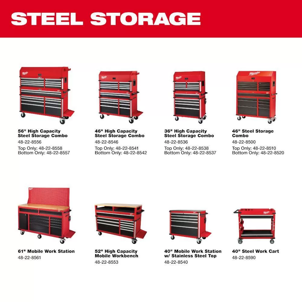 Milwaukee 48-22-8558 High Capacity 56 in. 8-Drawer Top Chest