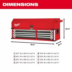 Milwaukee 48-22-8558 High Capacity 56 in. 8-Drawer Top Chest