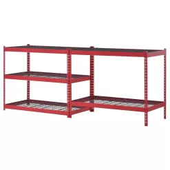 Husky N2R482478W5R 5-Tier Heavy Duty Boltless Steel Garage Storage Shelving Unit in Red (48 in. W x 78 in. H x 24 in. D)