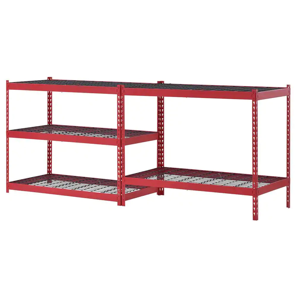 Husky N2R482478W5R 5-Tier Heavy Duty Boltless Steel Garage Storage Shelving Unit in Red (48 in. W x 78 in. H x 24 in. D)