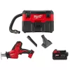 Milwaukee 0880-20-2625-20-48-11-1850 M18 18-Volt 2 Gal. Lithium-Ion Cordless Wet/Dry Vacuum with HACKZALL Reciprocating Saw and 5.0 Ah Battery