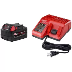 Milwaukee 0882-20-48-59-1850 M18 18-Volt Lithium-Ion Cordless Compact Vacuum w/ (1) 5.0Ah Battery and Charger