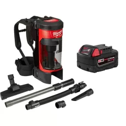 Milwaukee 0885-20-48-11-1850 M18 FUEL 1 Gal. 18-Volt Lithium-Ion Brushless Cordless 3-in-1 Backpack Vacuum W/ 5.0Ah Battery
