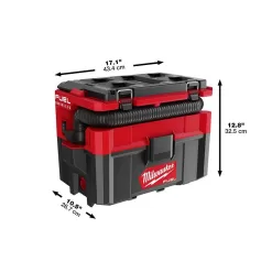 Milwaukee M18 FUEL PACKOUT 18-Volt Lithium-Ion Cordless 2.5 Gal. Wet/Dry Vacuum with 2 M18 HIGH OUTPUT 3.0 Ah Batteries
