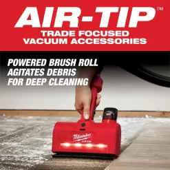 Milwaukee 0980-20-48-59-2420 M12 AIR-TIP 1-1/4 in. - 2-1/2 in. Wet/Dry Shop Vacuum Utility Nozzle Attachment Kit with CP 2.0 Ah Battery and Charger