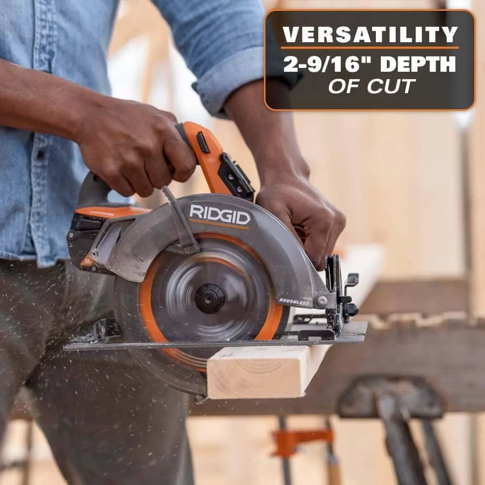RIDGID R8657B 18V Brushless Cordless 7-1/4 in. Circular Saw (Tool Only)